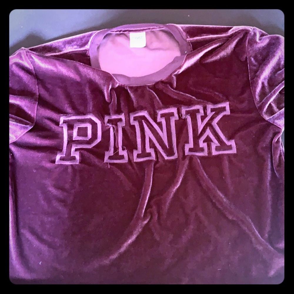 Velvet maroon PINK crop top